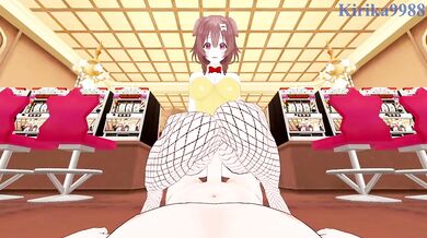 Inugami Korone (Bunny Girl) and I have intense sex in the casino. - Hololive VTuber POV Hentai