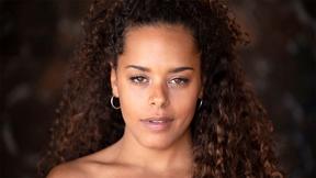 ”Curly hair black teen model Agatha in a solo session with Playboy”