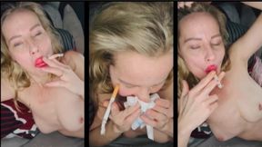 Chain Smoking marlboro 100 after waking up Splitting & coughing