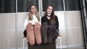 Grace & Emma - pantyhose teasing 4K