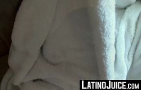 LatinoJuice.com - Bronze skinned Marcus wanks my cock so I can squirt cum on his hand