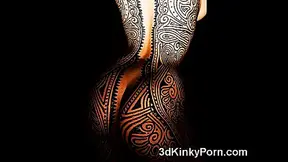 Alluring 3D Sirens Indulge in Steamy Latex Fantasies Together