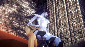 ovewatch hentai - widowmaker anal with creampie - japanese asian manga anime film game porn