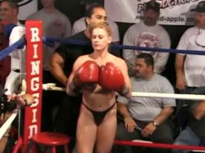 Topless Female Boxing