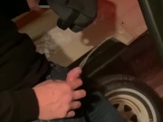 Taking a leak in a winter wonderland