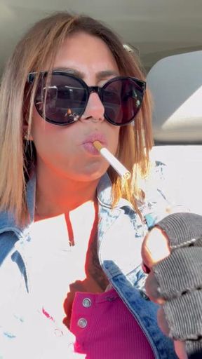 Smoking in the sunshine