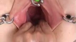My new girlfriend gets her heavily pierced pussy fisted