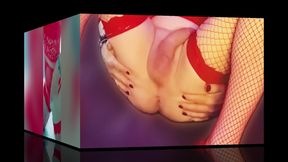 Sasha mature TV solo play with toy in lingerie w creamy finish