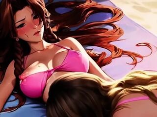 Large natural lactating toon tittys at the beach!