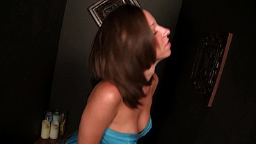 Jada Stevens Gloryhole Blowjob and Facial