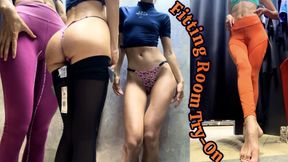 Leggings TRY-ON haul in fitting room