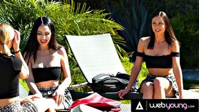 Competitive Rivals Aidra Fox & Jade Baker Turn Bedroom Tension Into Pussy