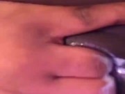 ebony PLAYS WITH FAT PUSSY creams within 30 seconds!