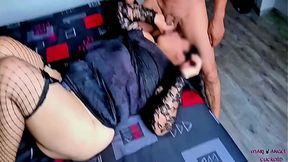 Humiliating the cuckold while his friend and I fuck