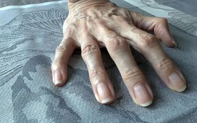 Close-up of Natural Normal Fingernails