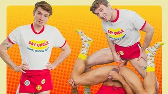 Daddy Greg Dixxon Rubs Cock on Caden Diors Tight Tushy During Charity Prep