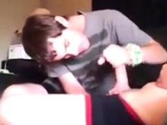 Bro Filming His Roommate Get Sucked by Young Guy