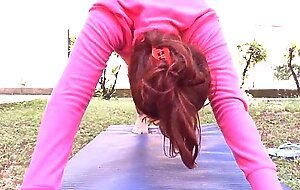 Nicoletta burns the thong that her ex boyfriend gave her in a public garden