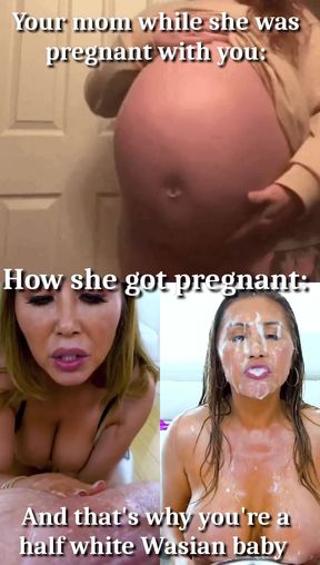 Son Cum in mouth Bully Mom Cumslut Caption