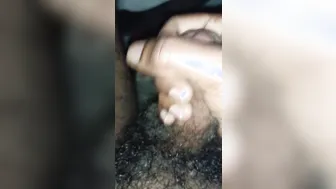 Desi guy jerks his long big cock until he cums hard