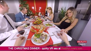 Unbelievable Christmas Dinner with blowjob under the table