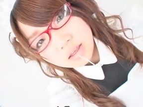 Submissive Geisha Teens in Uniform Blow &amp; Handjob, Cum in Mouth