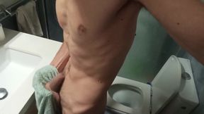 The Dirty Guy with His Cock and Balls Full of Milk Walks Naked Around the House Taking Risks