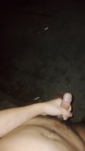 Pinoy Twink Stroking His Hard Cock in the Dark While Waiting for Daddy