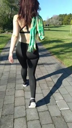 Sexy wife see thru tights bendover