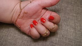#3 BBW hand with red manicure (no talking)