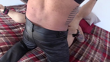 Leather FTM Bareback Fucking with Atlas Cummings and Jason Collins!