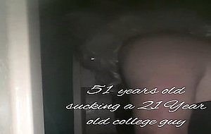 Nasty mature iowa cd dusty does another college guy at glory hole