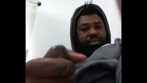 Beating my dick in my girlfriends best friends shower for her while they'_re in the kitchen talking about sex.she said she loves cum part 2