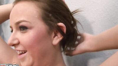 Pressley Carter is receiving three hard cocks in this hot video