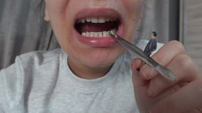 My Giantess Stepsister plays dentist with Tiny Stepbrother