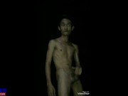 Pinoy 2x Jerk Off and Cumming in a Basket Ball Court-Evening