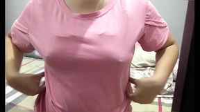 Horny Filipina Natural Tits with Hard Nipples Cause She&rsquo_s Horny Before Going To Bed