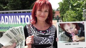 Czech Streets 111 Mrs Irena loves money and cocks