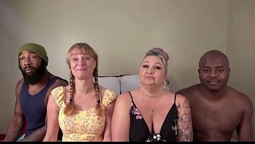 Desperate Housewives get their fat asses pounded hard in wild swinger action