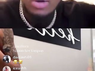 Swarmz Instagram Live- Carnival Babe Twerks and Flashes Tampon