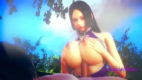 Boa Hancocks Sensual Tease Leads to Hot 3D Cream Pie Encounter