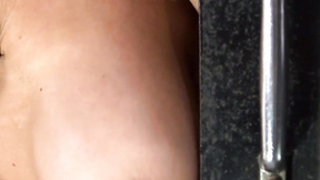 Striking STEPMOM Massages Her Trimmed Muff To The Limit