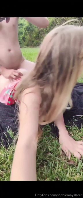 Hiking buddy shares a public sex tape
