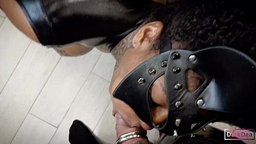 The Kinky Slut Queen "Dark Dea" in Fetish Femdom Blowjob