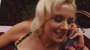 Blonde with big boobs gets muff spermed