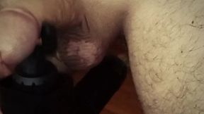With sound! How he cums from the vibrator!