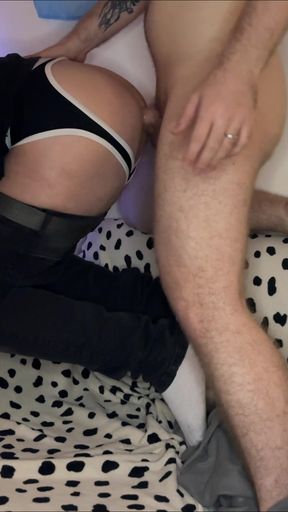 My hole stretched on his thick cock until I felt like I'd break apart