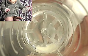 Jade fucks her fleshlight inside and out