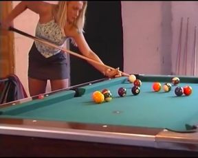 Blonde Babe From Germany Got Her Tight Pussy Whole Fucked on Pool Table