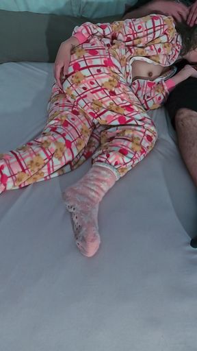 Stepsister sucked his cock until she got all the cum out of it.   Clip 2